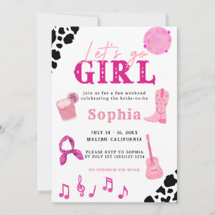 Nashville Cowgirl Last Rodeo Bachelorette Invitation