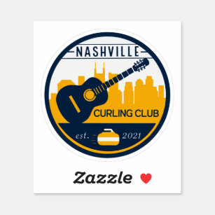 Nashville Curling Club Custom-Cut Vinyl Sticker