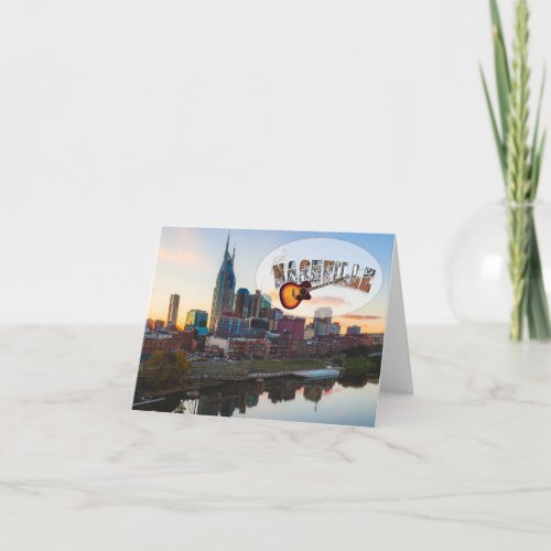 Nashville Downtown Note Card envelopes included Card