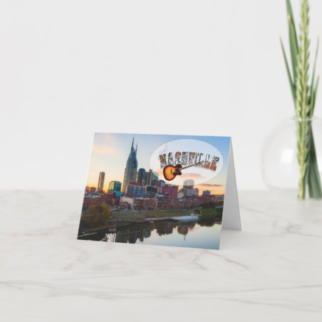 Nashville Downtown Note Card, envelopes included Card (Front)
