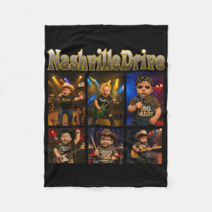 Nashville Drive Baby Characters Fleece Blanket