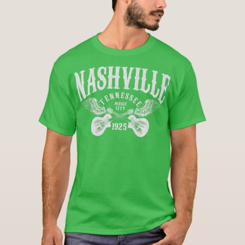 Nashville ennessee Guitar Player Vintage Country M T_Shirt