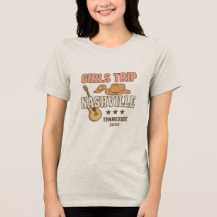 Nashville Girls Trip Custom Date Tri-Blend Shirt