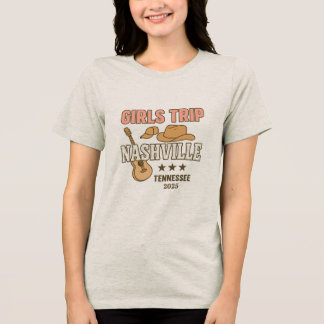 Nashville Girls Trip Personalized Date Tri-Blend Shirt