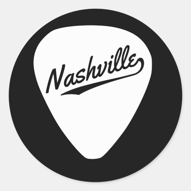 Nashville Guitar Pick Sticker (Front)