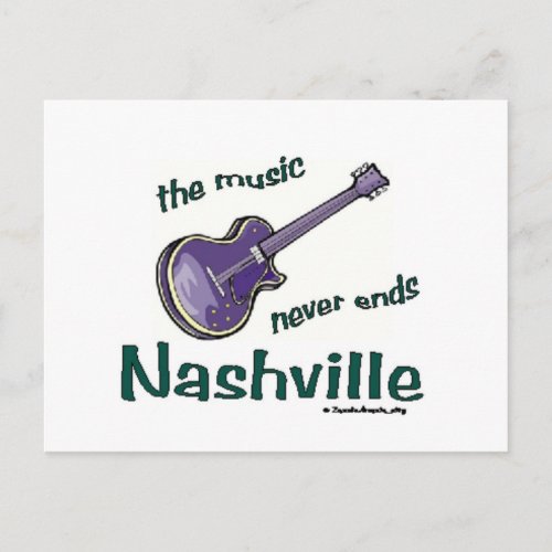 Nashville Guitar Postcard