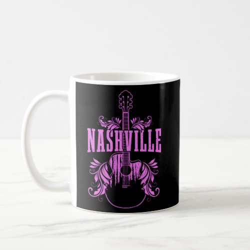 Nashville Guitar Tennessee Country Music City Coffee Mug