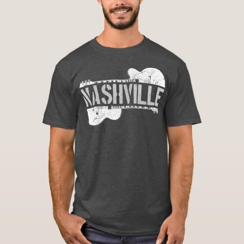 Nashville Guitar Tennessee Country Music City T_Shirt
