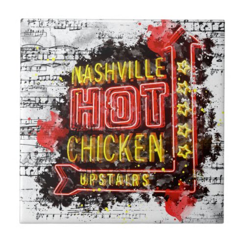Nashville Hot Chicken Ceramic Tile