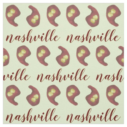 Nashville Hot Chicken w/ Pickles TENNESSEE TN Food Fabric
