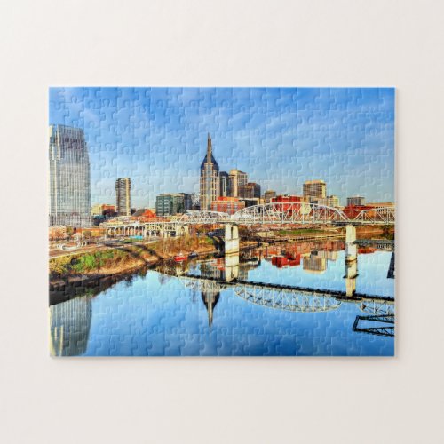 Nashville Images Tennessee Images Skyline Cityscap Jigsaw Puzzle
