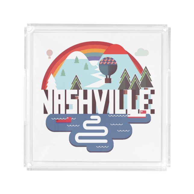 Nashville In Design Acrylic Tray (Front)