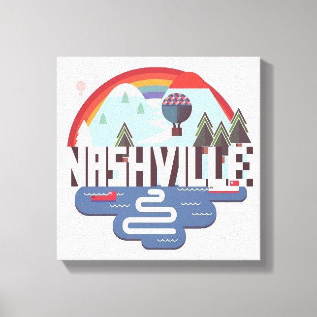 Nashville In Design Canvas Print (Front)