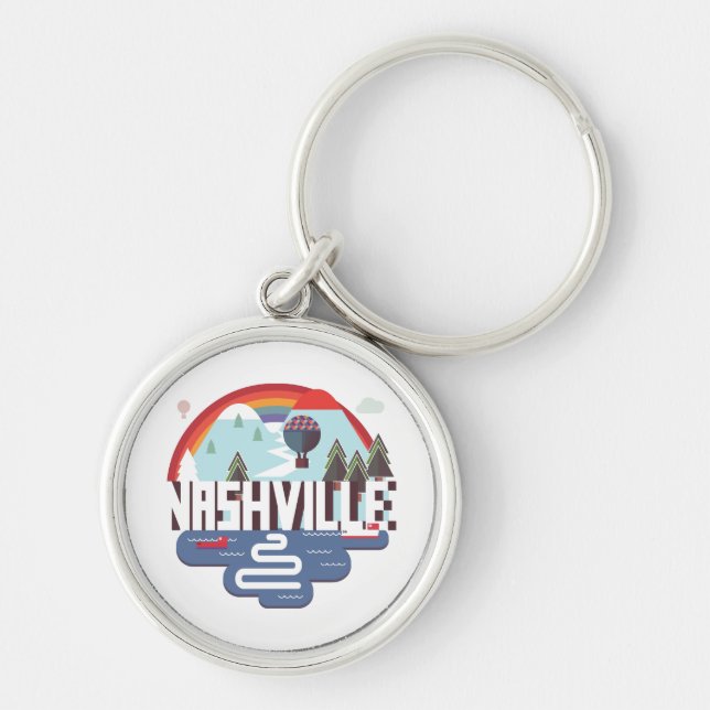 Nashville In Design Keychain (Front)