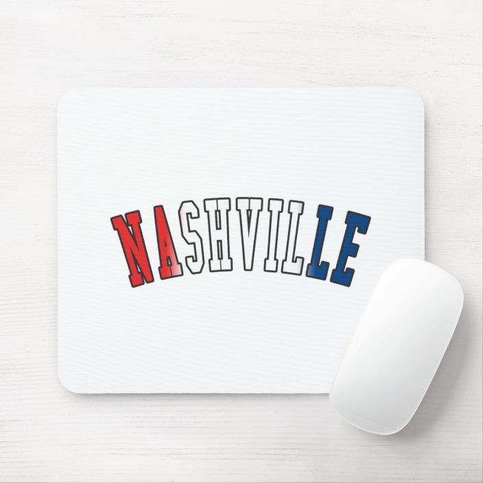 Nashville in Tennessee State Flag Colors Mouse Pad
