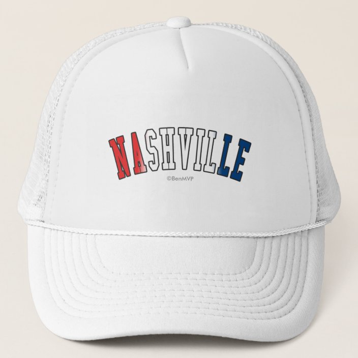 Nashville in Tennessee State Flag Colors Trucker Hat