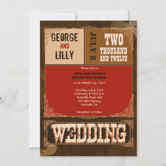 Nashville Invite:  Cherry Invitation (Front)