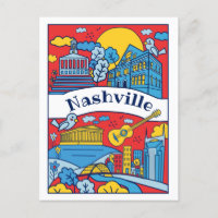 Nashville Landmarks Postcard