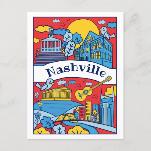 Nashville Landmarks Postcard