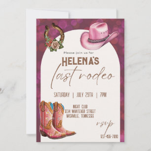 Nashville Last Rodeo Bachelorette Party Invitation