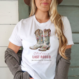 Nashville Last Rodeo Boots Bachelorette Party T-Shirt