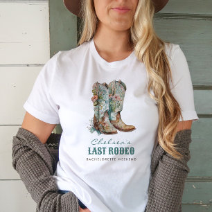 Nashville Last Rodeo Boots Bachelorette Party T-Shirt