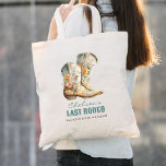 Nashville Last Rodeo Boots Bachelorette Party Tote Bag<br><div class="desc">Nashville Last Rodeo Boots Bachelorette Party tote bag is perfect for your Nash Bash! Adorable floral boots accent this bachelorette party favor.</div>