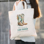 Nashville Last Rodeo Boots Bachelorette Party Tote Bag<br><div class="desc">Nashville Last Rodeo Boots Bachelorette Party tote bag is perfect for your Nash Bash! Adorable floral boots accent this bachelorette party favor.</div>