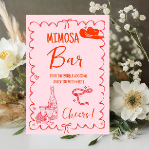 Nashville Last Rodeo Mimosa Bar Table Sign