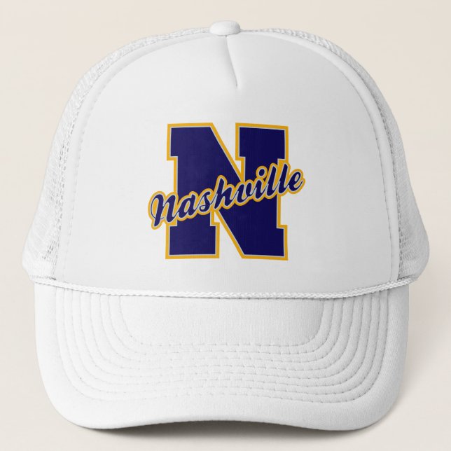 Nashville Letter Trucker Hat (Front)