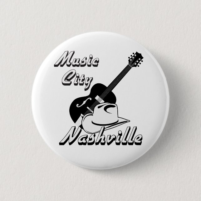 Nashville. Music city Button (Front)