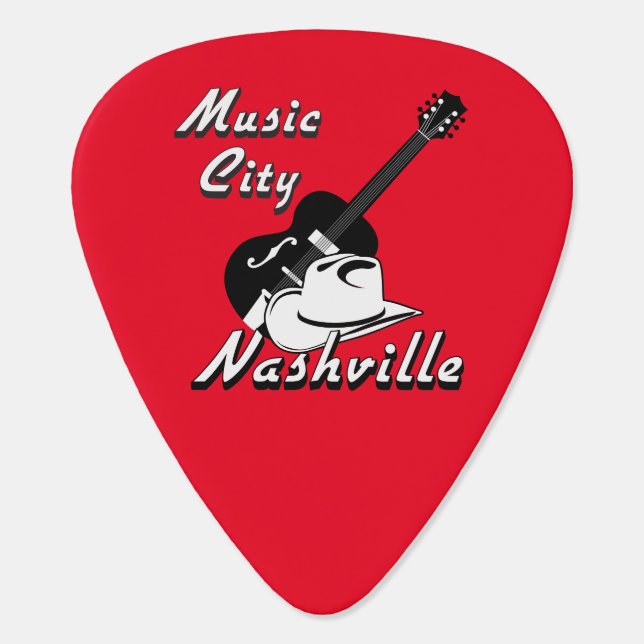 Nashville. Music city Guitar Pick (Back)