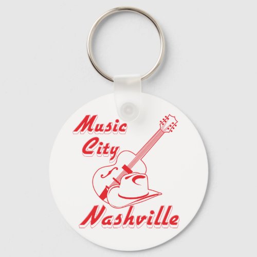 Nashville Music city Keychain
