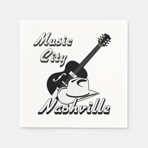 Nashville Music city Paper Napkins