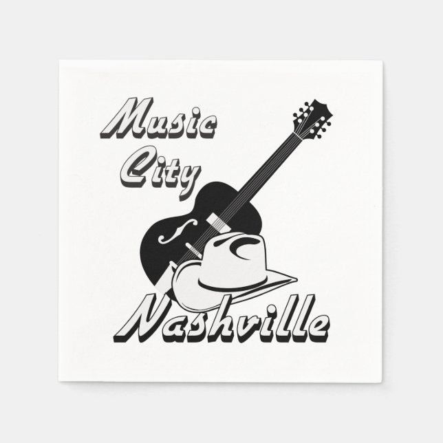 Nashville. Music city Paper Napkins (Front)