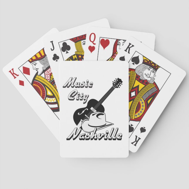 Nashville. Music city Poker Cards (Back)