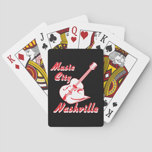 Nashville. Music city Poker Cards (Back)
