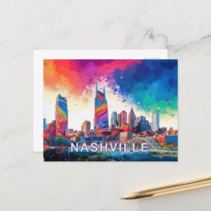 Nashville Music City Postcard