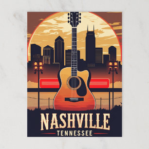 Nashville Music City Postcard