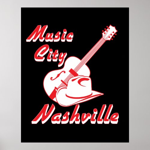 Nashville Music city Poster