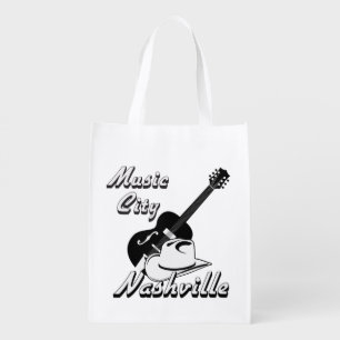 Nashville. Music city Reusable Grocery Bag