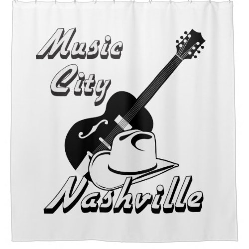 Nashville Music city Shower Curtain