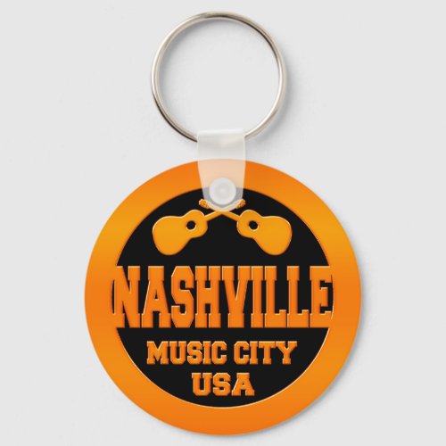 Nashville Music City USA Keychain