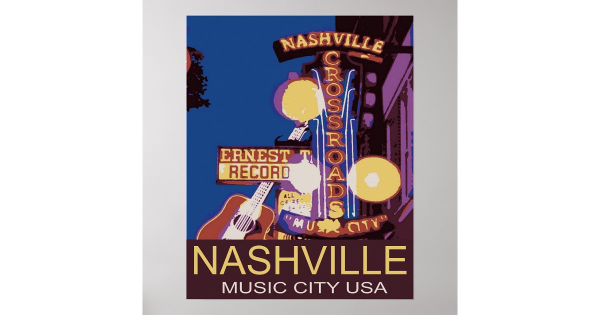 Nashville Music City USA Poster | Zazzle