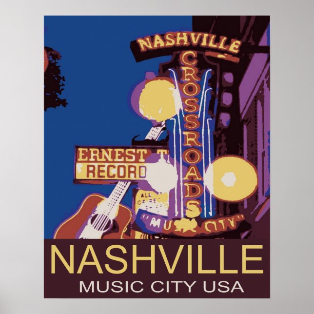 Nashville Music City USA Poster (Front)