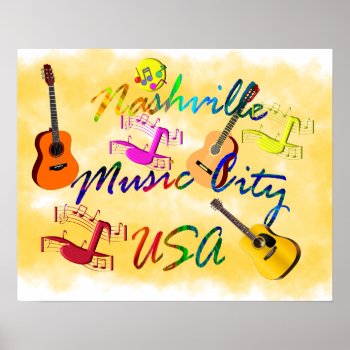 Nashville - Music City Usa Poster by ImpressImages at Zazzle