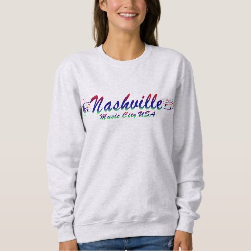 Nashville Music City USA Womens Basic Sweatshirt