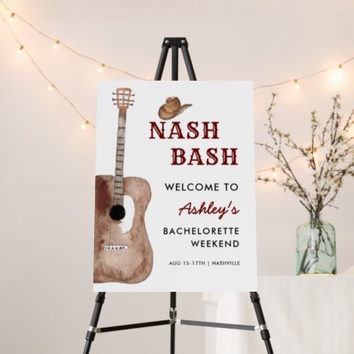 Nashville Nash Bachelorette Party Nash Welcome Foam Board
