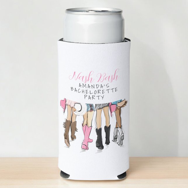  Nashville Nash Bash Bachelorette Fashion Custom Seltzer Can Cooler (Creator Uploaded)