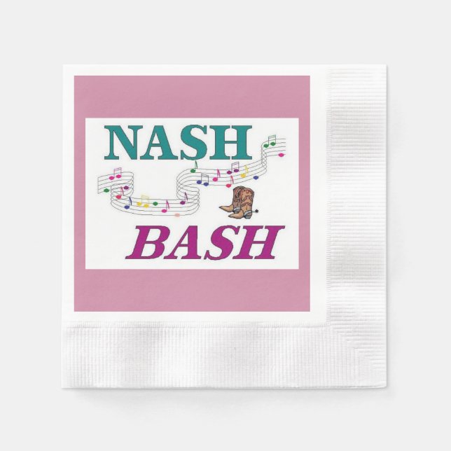 Nashville Nash Bash Music Napkins (Front)